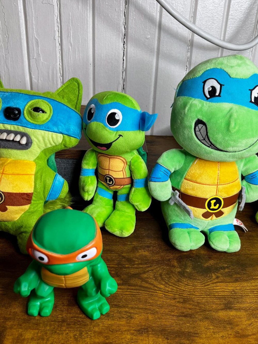 TMNT Plush Set Mutant Mayhem 10" Leonardo Pizza Ty Beanie Mikey Tootin Tot Toy
